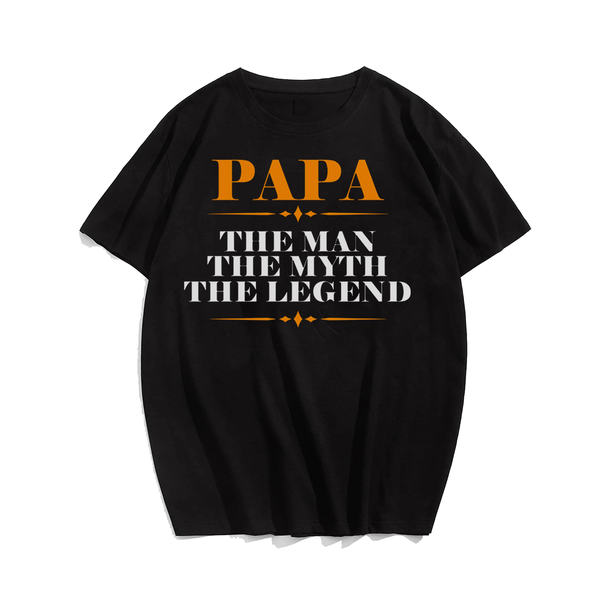 Papa The Man The Myth The Legend T-shirt for Men, Oversize Plus Size Big & Tall Man Clothing