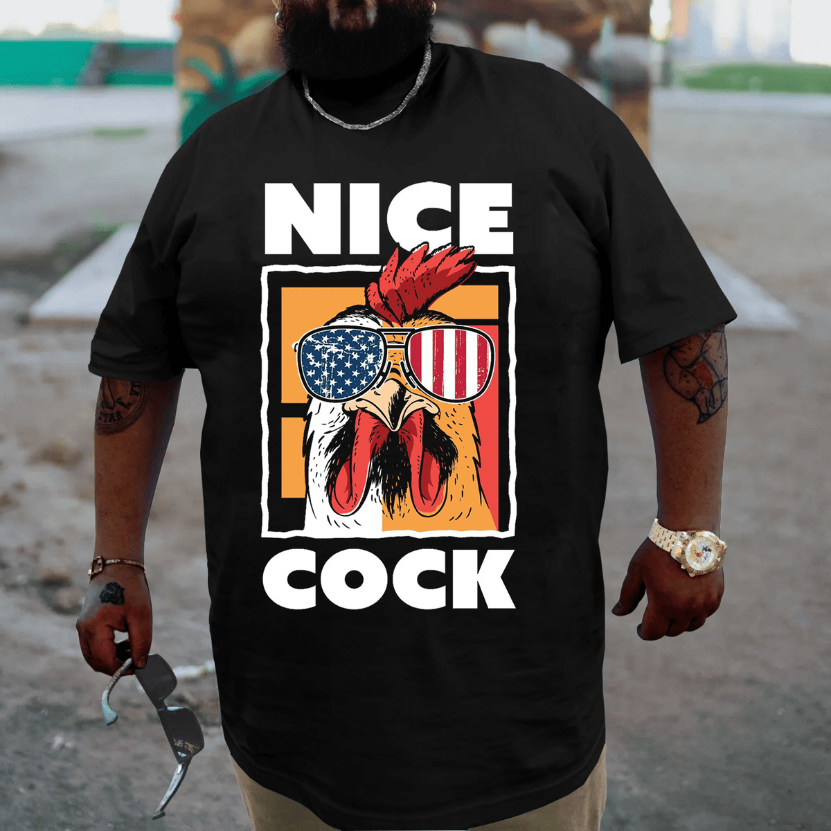 Nick Cock Funny 4th  Print Plus Size T-Shirts