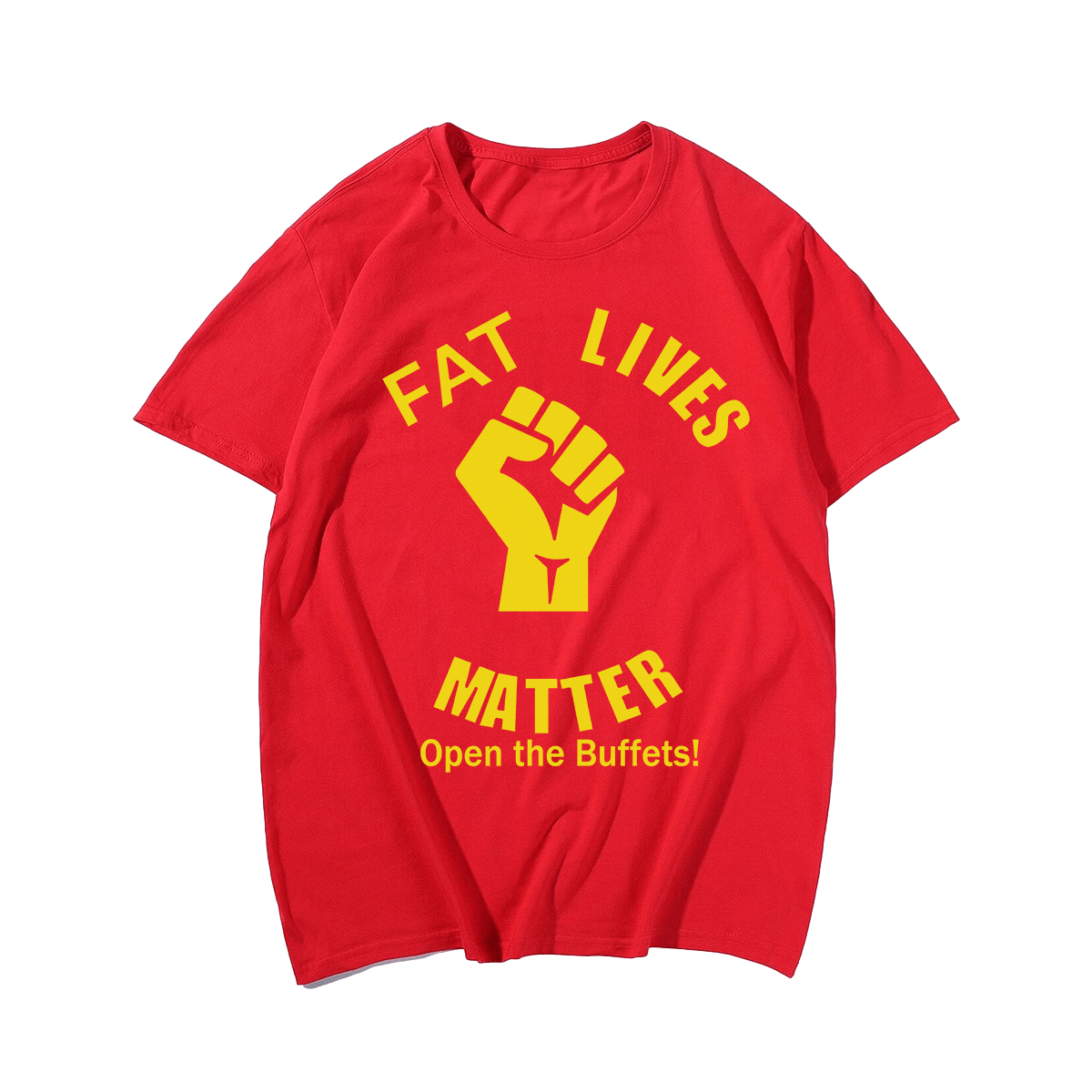 Fat Lives Matter T-shirt for Men, Oversize Plus Size Big & Tall Man Clothing