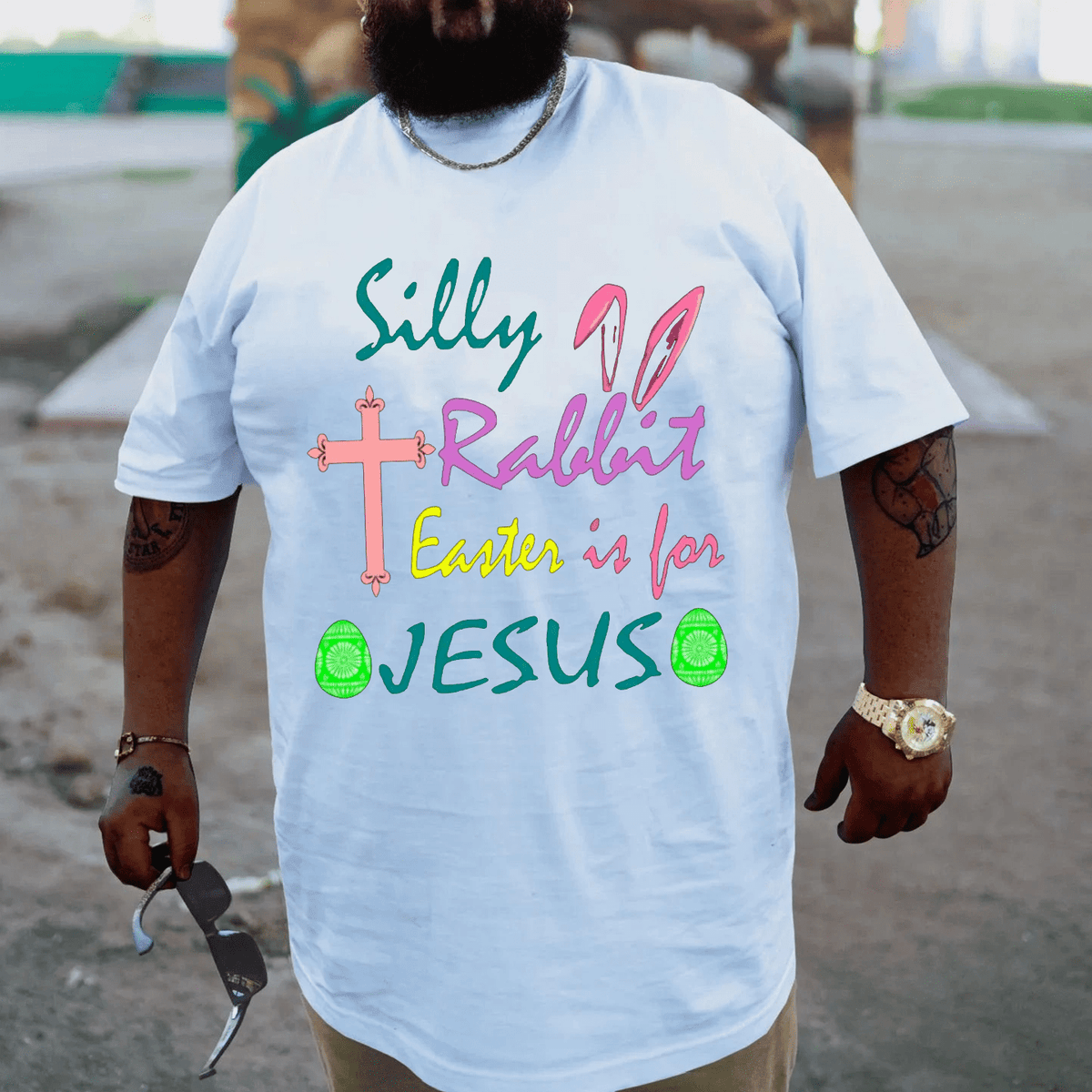 Stupid Rabbit Is for Jesus Plus Size T-shirt