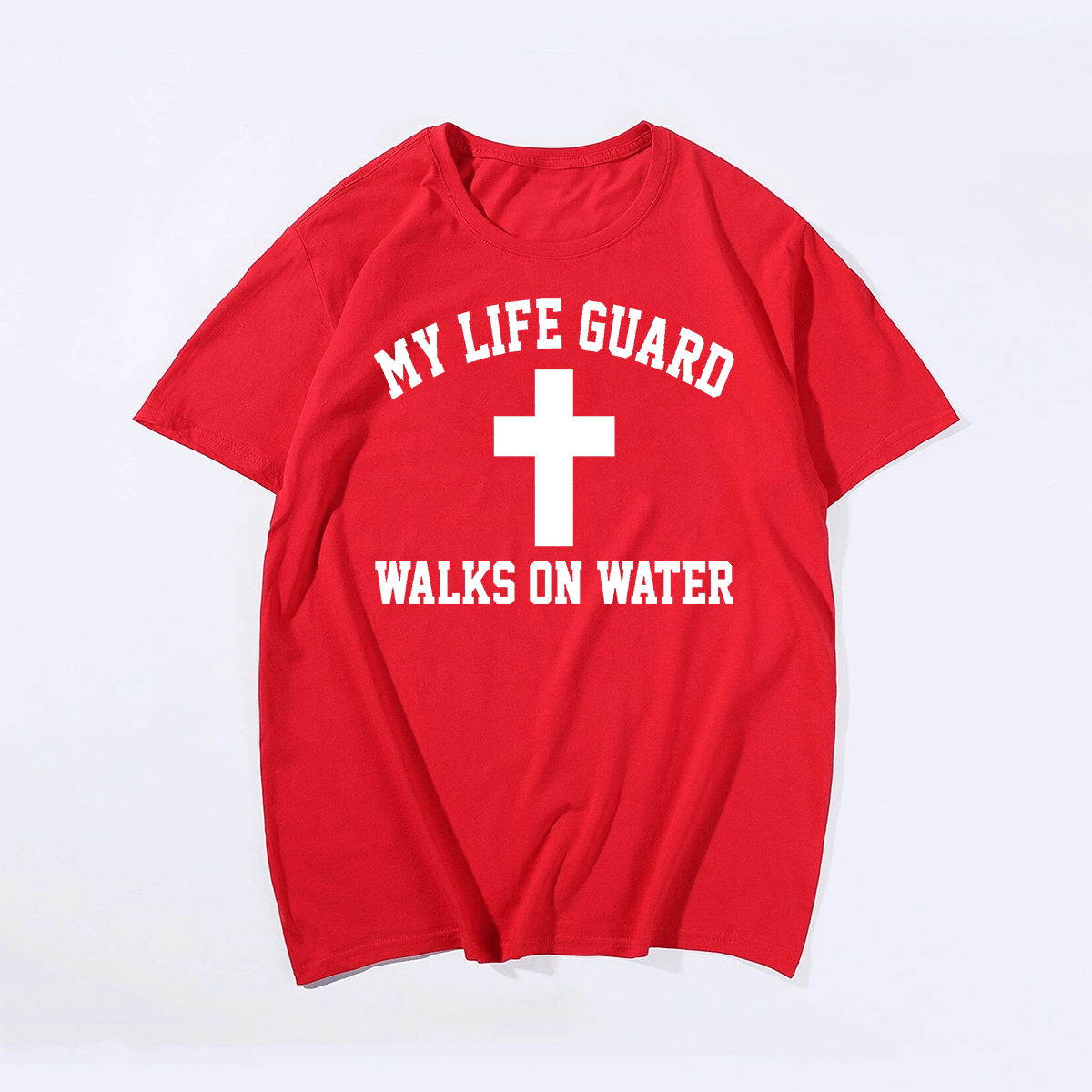 My Lifeguard Walks on Water Men Plus Size Oversize T-shirt for Big & Tall Man