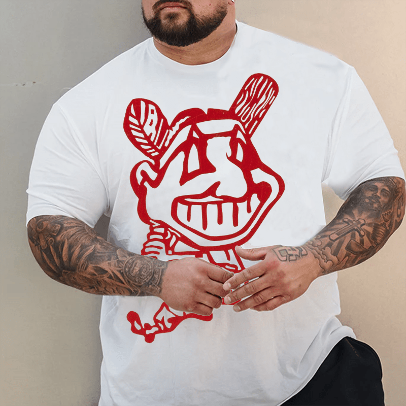 The Chief Will Always Live, Men Plus Size Oversize T-shirt for Big & Tall Man