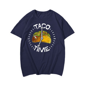 Taco Time Men T-Shirt, Oversize Plus Size Man Clothing