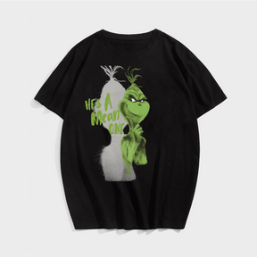 He's A Mean One Print Plus Size T-Shirts