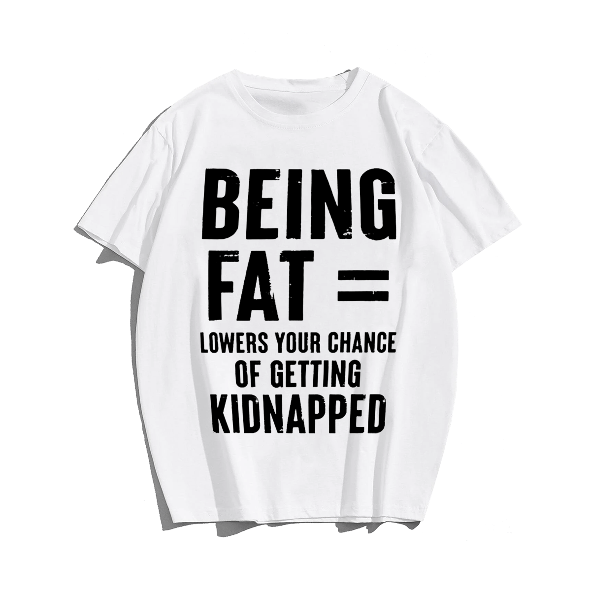 Being Fat T-shirt for Men, Oversize Plus Size Big & Tall Man Clothing