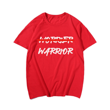 Warrior Not Worrier T-shirt for Men, Oversize Plus Size Big & Tall Man Clothing