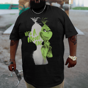 He's A Mean One Print Plus Size T-Shirts