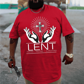 Lent Prayer Fasting Almsgiving Plus Size T-shirt