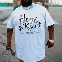 He Has Risen Matthew 28 Plus Size T-shirt