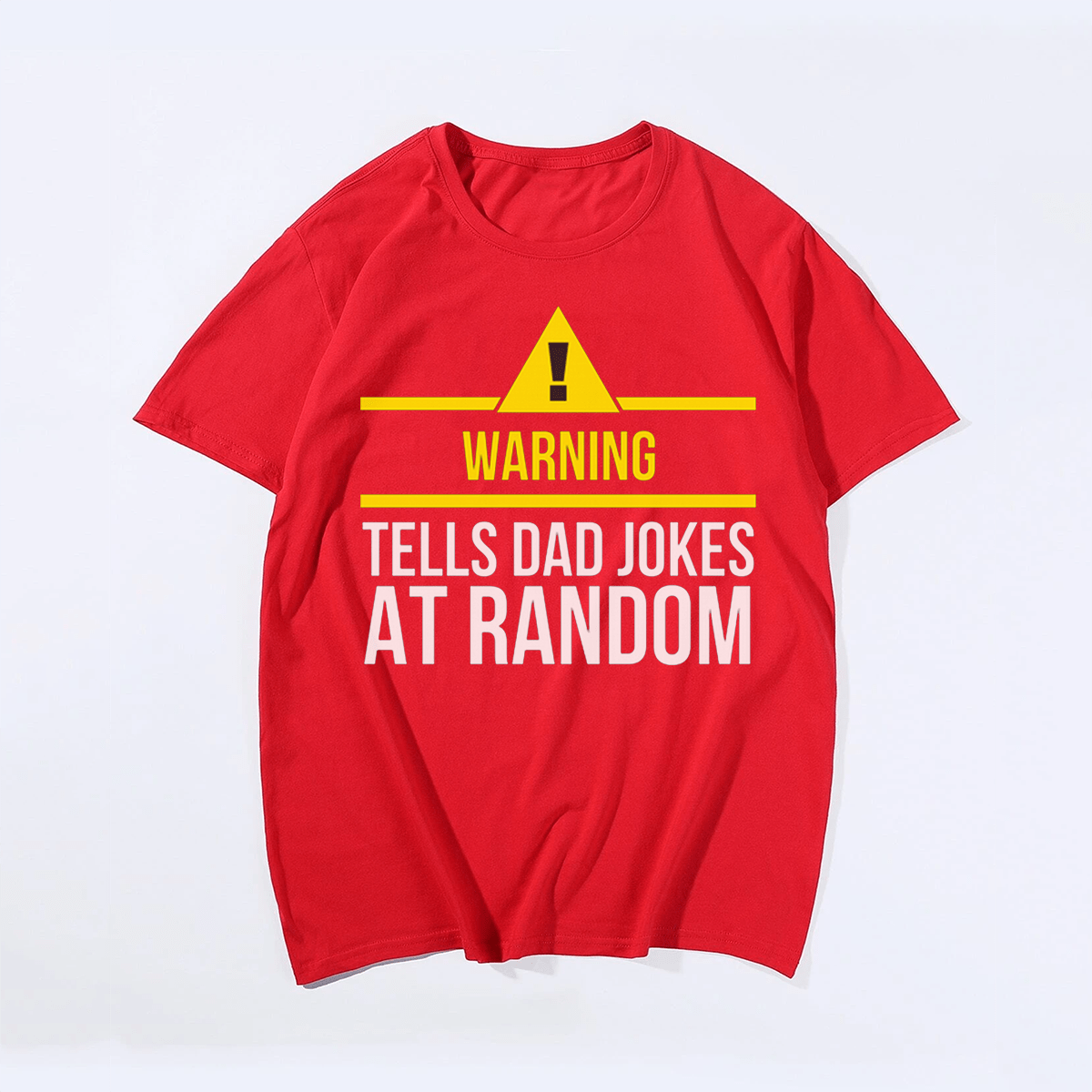 Warning Tells Dad Joke At Random T-shirt for Men, Oversize Plus Size Big & Tall Man Clothing