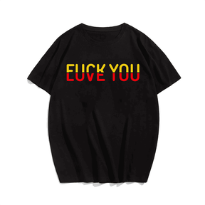 F**k You? Love You! Plus Size T-shirt for Men, Oversize Man Clothing for Big & Tall